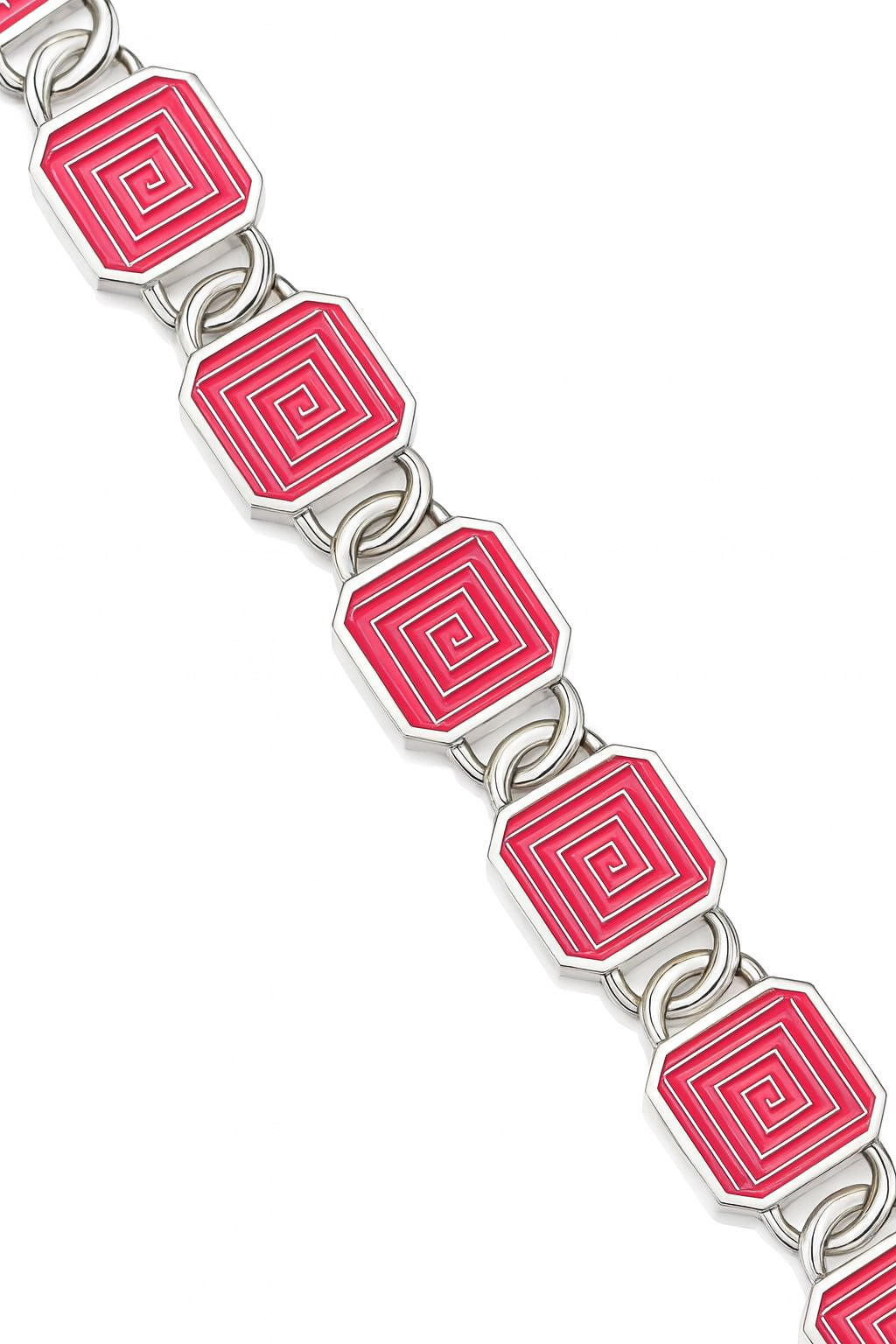 Pink Spiral Reversible Bracelet